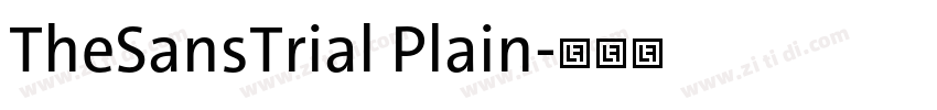 TheSansTrial Plain字体转换